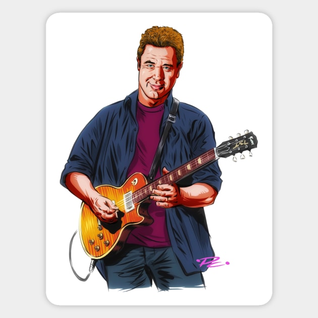 Vince Gill - An illustration by Paul Cemmick Sticker by PLAYDIGITAL2020